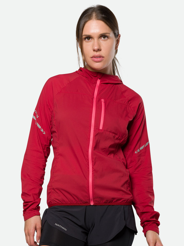 Nathan Women’s Stealth Jacket – Deep Red – Front View