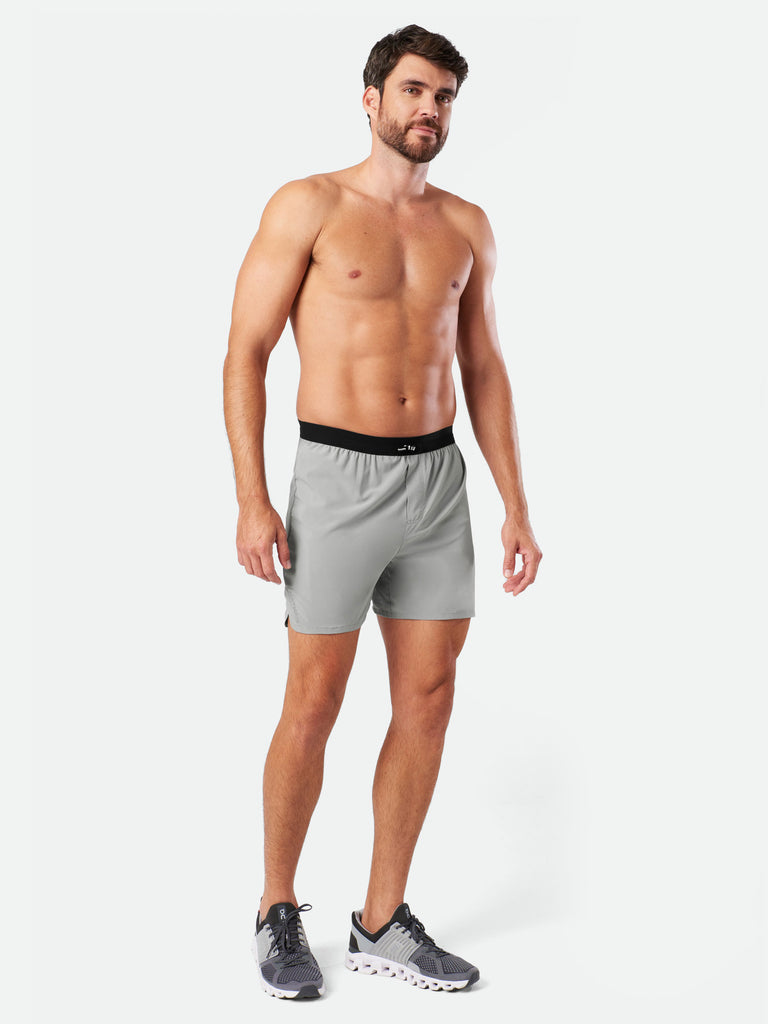 Nathan Men’s Front Runner Shorts 3.0 - Monument Grey - Side View