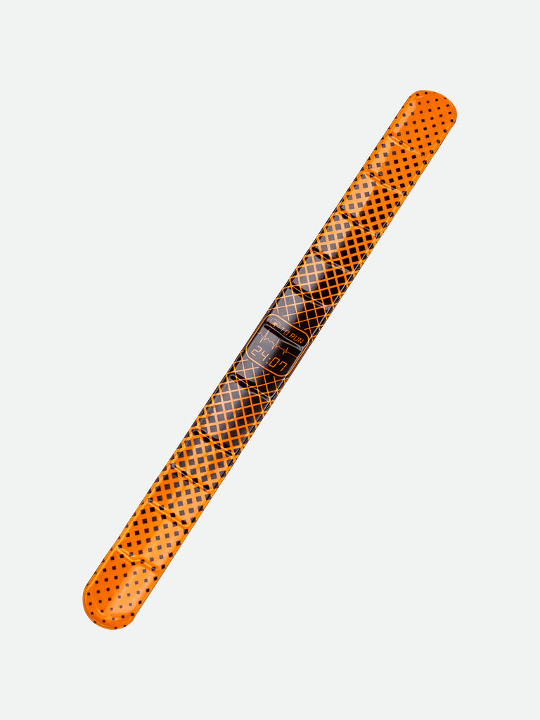 Nathan Reflex Slap Bands - 2 Pack - Orange Watch - Lay Flat