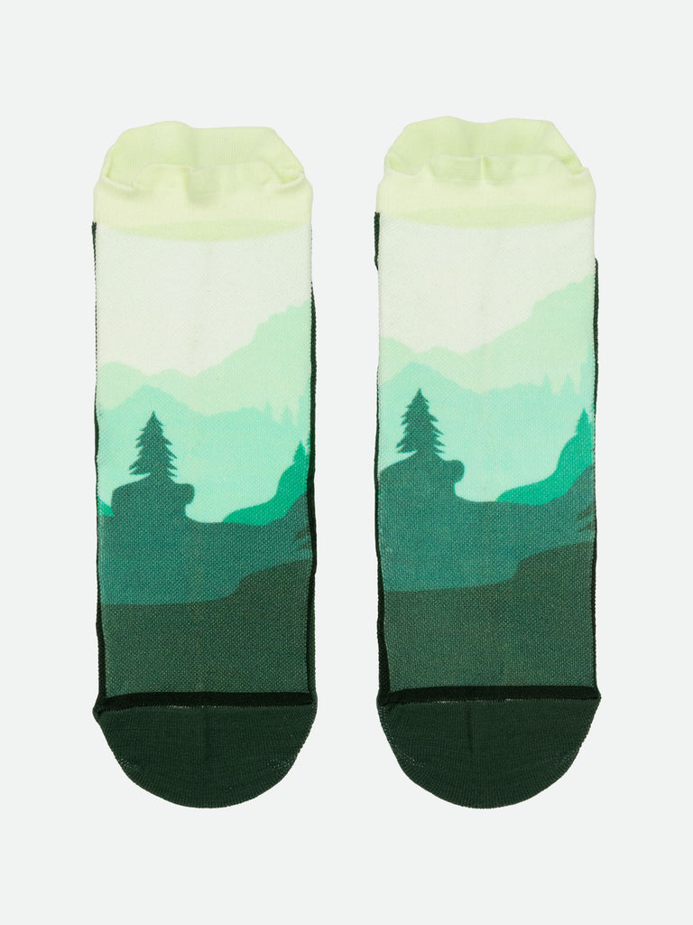 Nathan Speed Tab Low Cut Printed Socks - Desert Sun - Front Lay Flat View