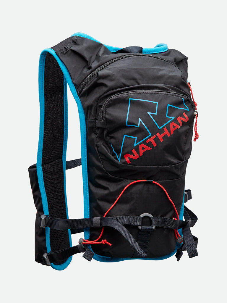 Nathan QuickStart Plus 6 Liter Hydration Race Pack - Black/Flame Red - Back of Pack