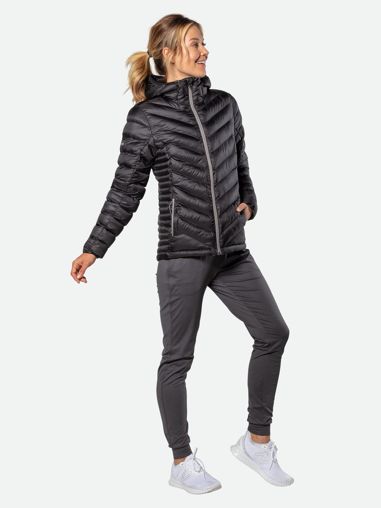 Nathan Women’s Puffer Jacket - Black - Side View