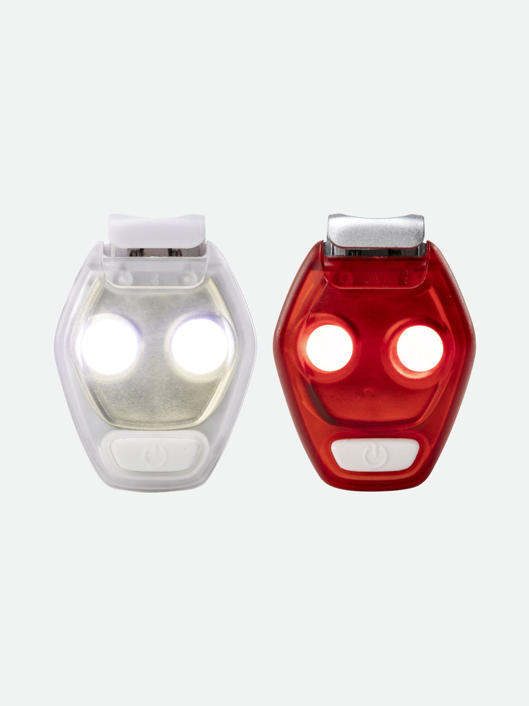NATHAN HyperBrite Mini 2-Pack LED Clip Lights - Red/White - Front View