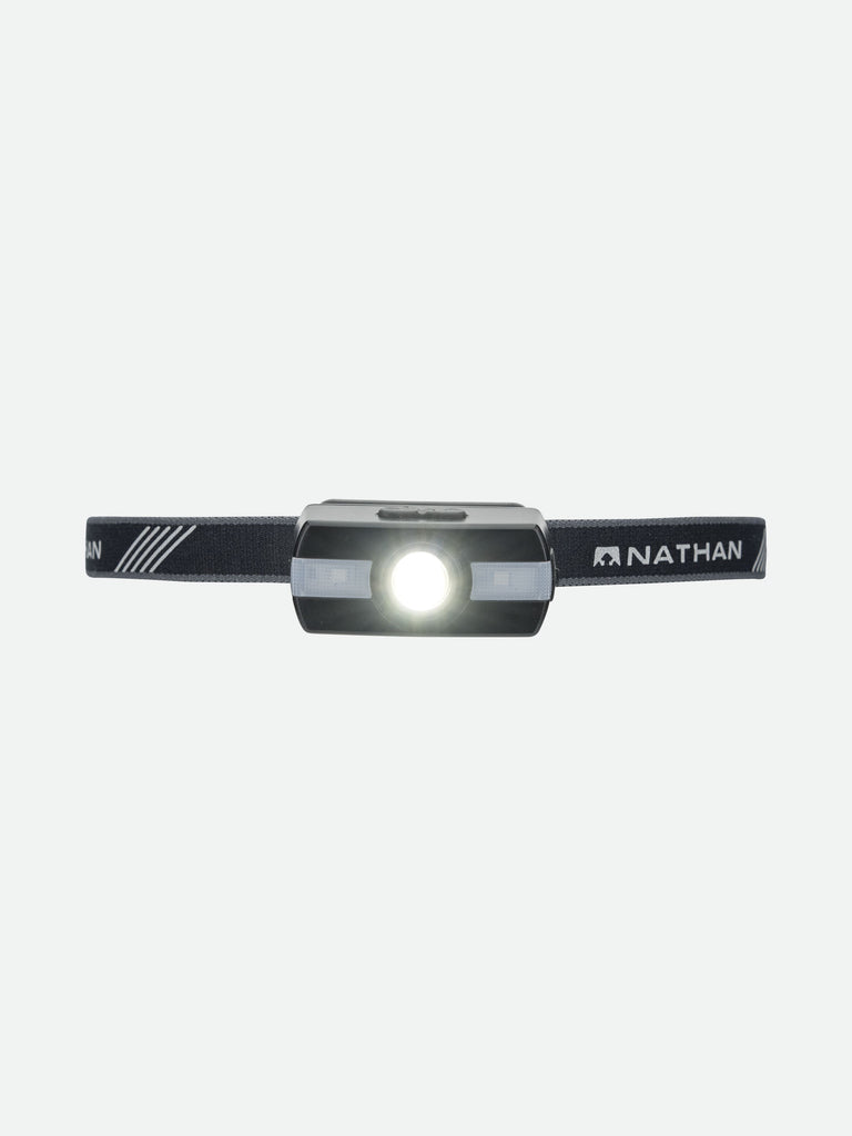 Nathan Neutron Fire RX Runner's Safety Headlamp - Black - Headlamp Front Detail View