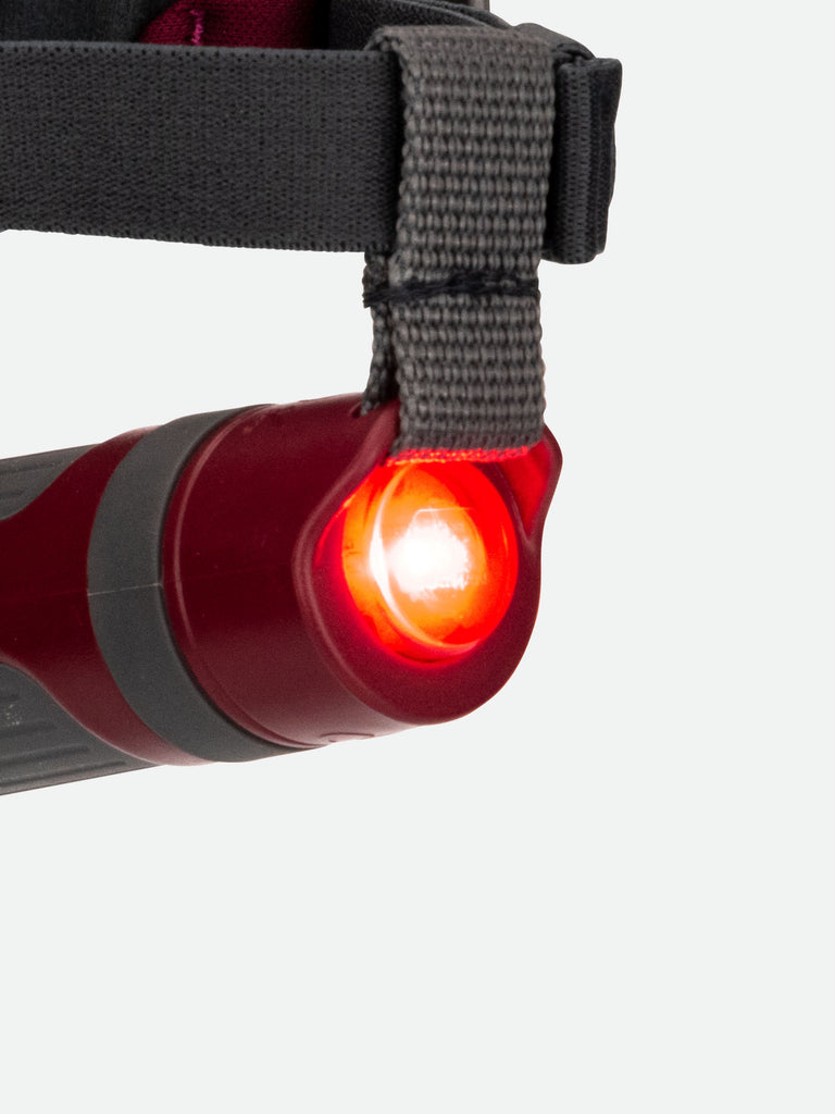 Nathan Terra Fire 400RX Hand Torch – Red Dahlia- Rear Red Strobe Light Alerts Cars and Cyclist of Your Presence