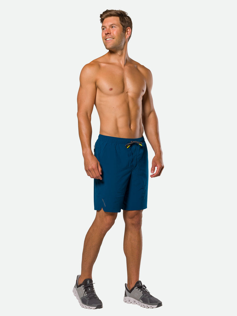 Nathan Men’s 2.0 Essential 9” Shorts – Sailor Blue - Side View