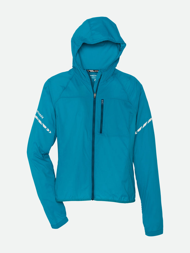Nathan Women’s Stealth Jacket – Bright Teal – Lay Flat
