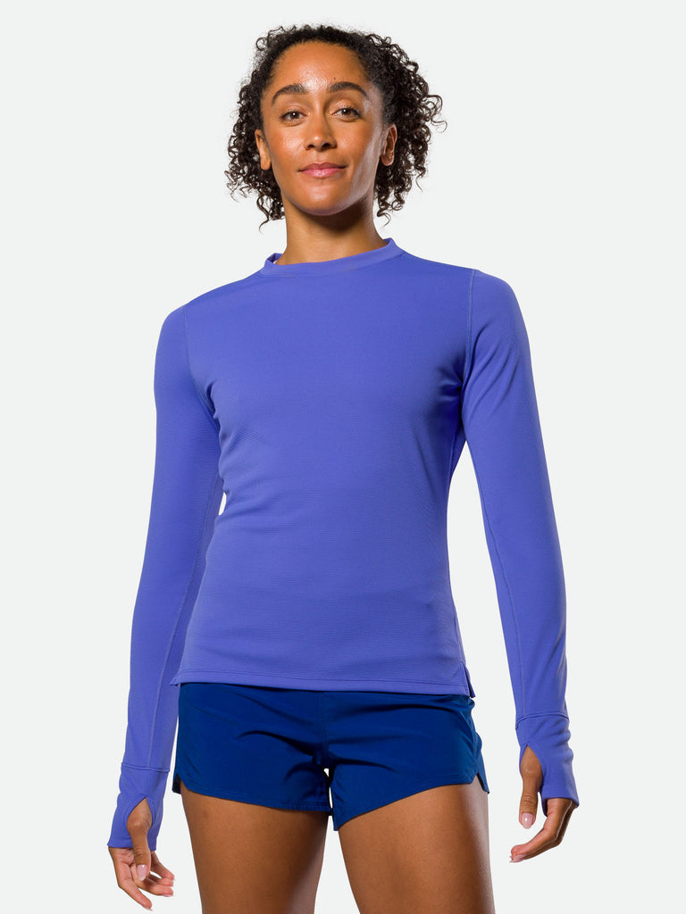Nathan Women’s Rise Long Sleeve Tee 2.0 – Baja Purple - Front View