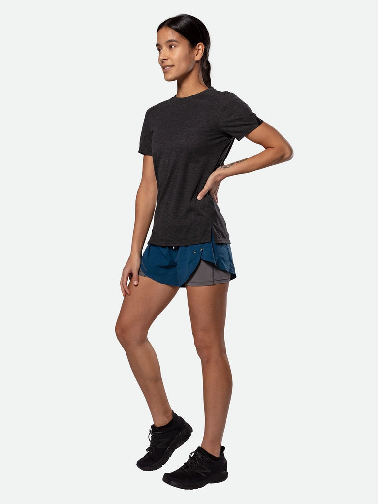 Nathan Sports Women's Rise Short Sleeve Shirt – Black