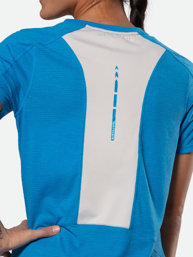 Nathan Sports Women's Rise Short Sleeve Shirt – Aster Blue