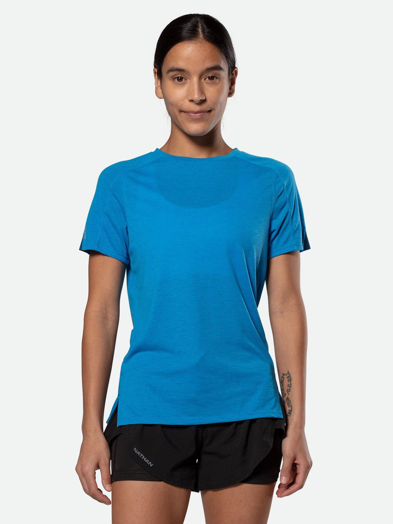 Nathan Sports Women's Rise Short Sleeve Shirt – Aster Blue