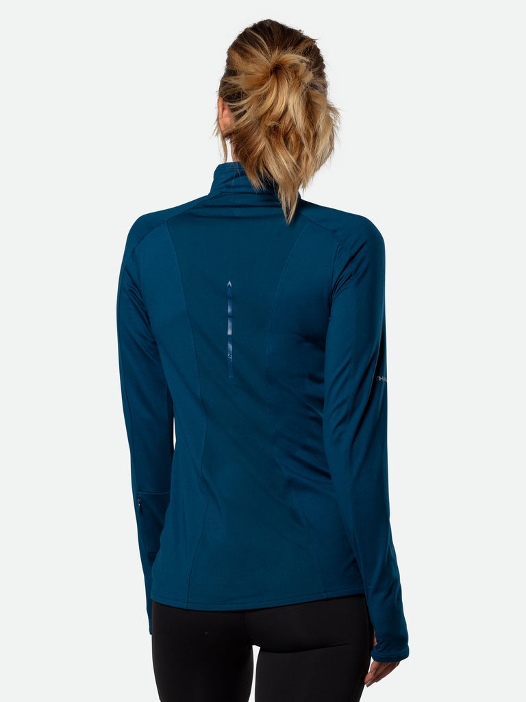 Nathan Women's Tempo Quarter Zip Long Sleeve Shirt -  Sailor Blue
