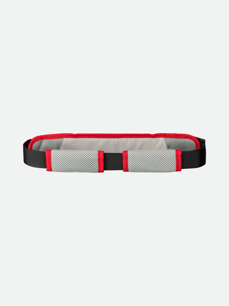 Nathan K9 White-Red Runner’s Waist Belt without Red Dog Leash - Back View