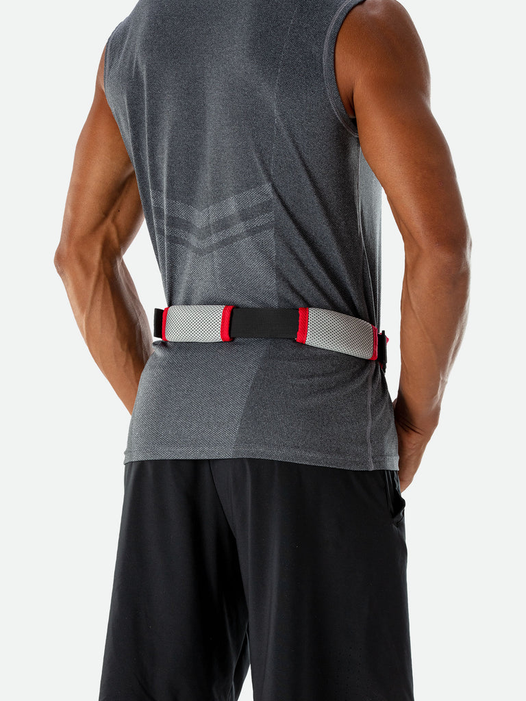Nathan K9 Series Runner's Waistpack with Leash - Model wearing Waistpack  - Back Angle View