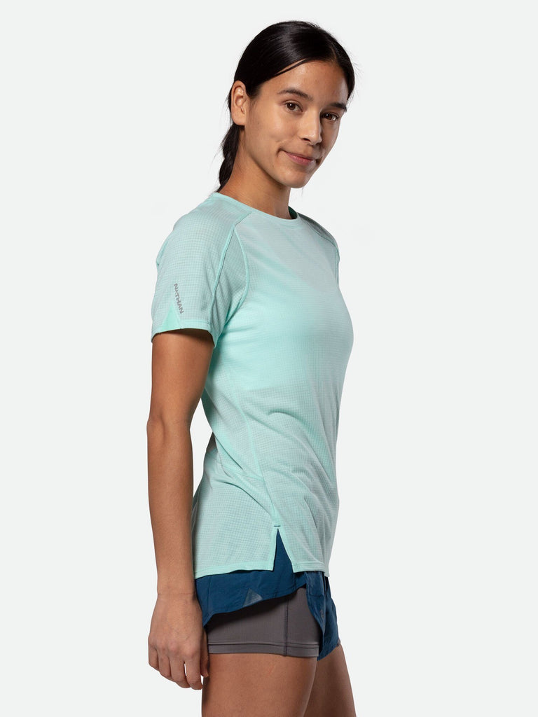 Nathan Sports Women's Rise Short Sleeve Shirt – Beach Glass Blue